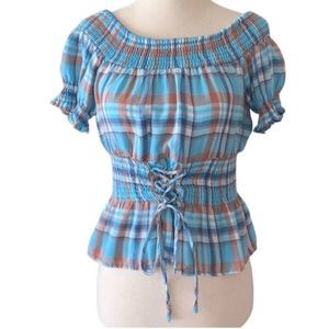 VINTAGE ICON APPAREL Y2K STYLE TOP | FRONT TIE | NEW WITHOUT TAG | WOMENS MEDIUM